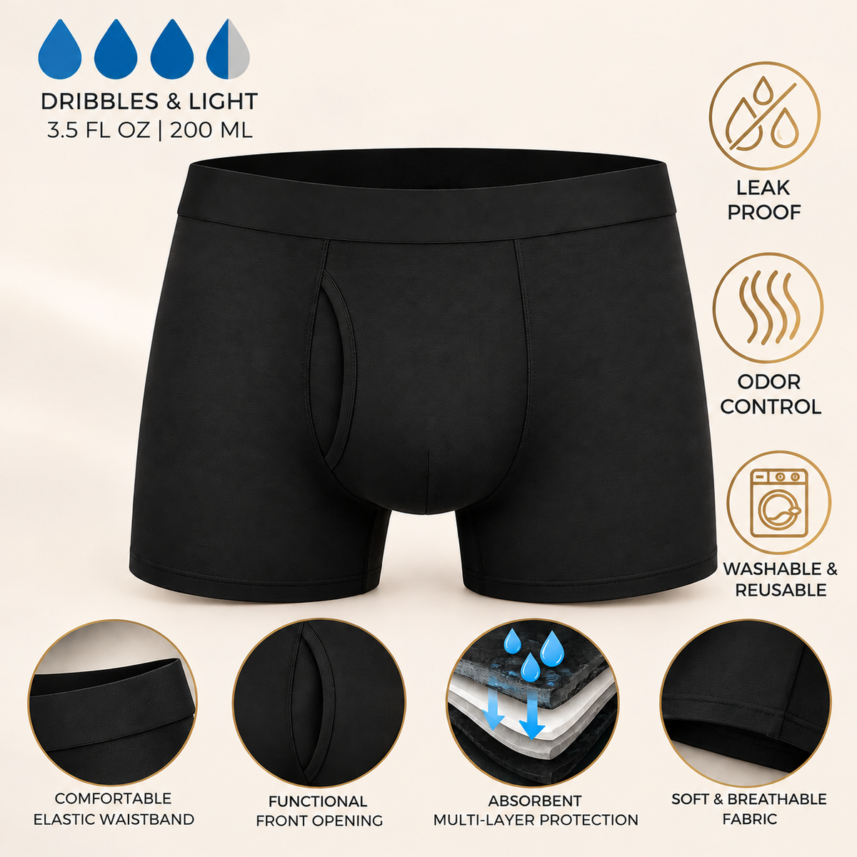 Boxershort schwarz